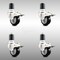 Service Caster 3 Inch 316SS Black Poly Swivel 1-7/8 Inch Expanding Stem Caster Set Lock Brake SCC-SS316TTLEX20S314-PPUB-BLK-178-4 - alternate 1